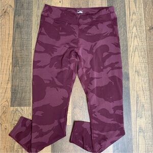 The North Face Maroon Camouflage Leggings